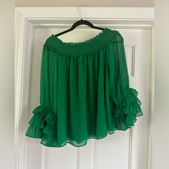 Green CeCe blouse - Picture 2 of 3